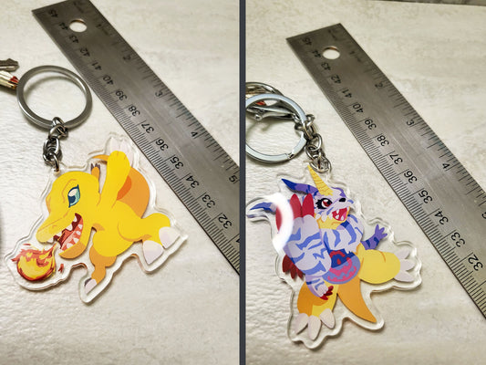 Digimon Agumon/Gabumon Keychains