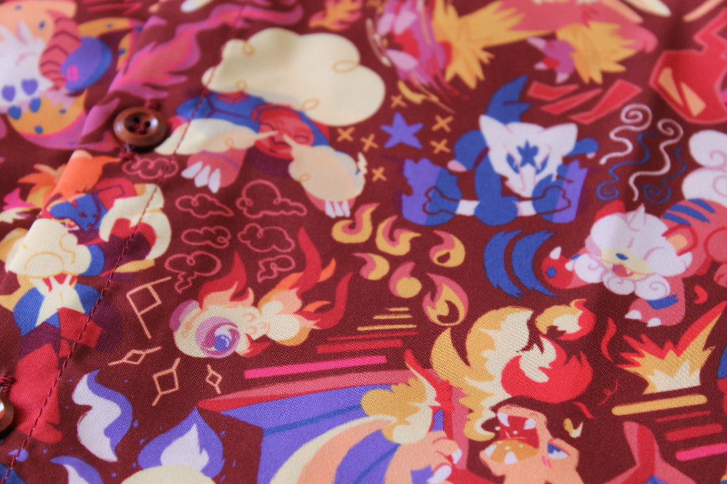 PKMN Fire Button-Up Shirt