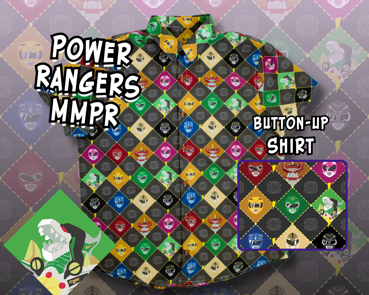Power Rangers Button-Up Shirt