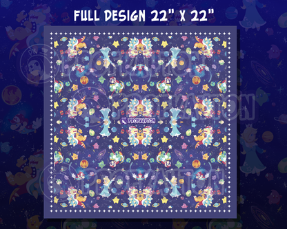 Mario Galaxy Bandana | Cowboy | Handkerchief/Mask - Cute Space Design Cotton