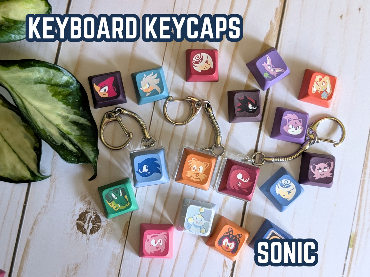 Sonic & Friends Keycaps  | Sonic Sega Hedgehog | Keyboard | Office Decor