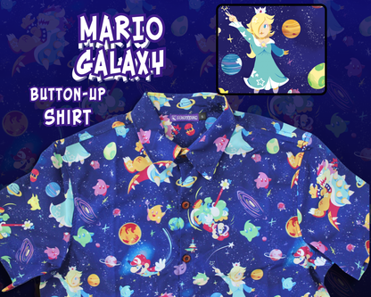 Mario Galaxy Button-Up Shirt