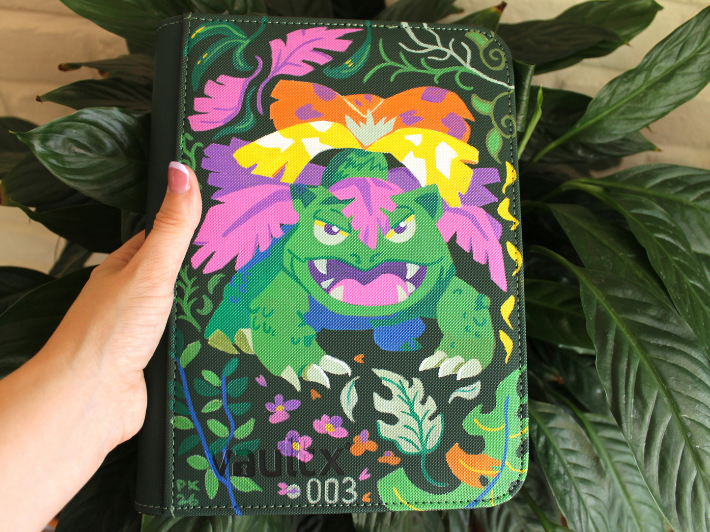 Custom Acrylic Painted 4-Pocket Venusaur Binder