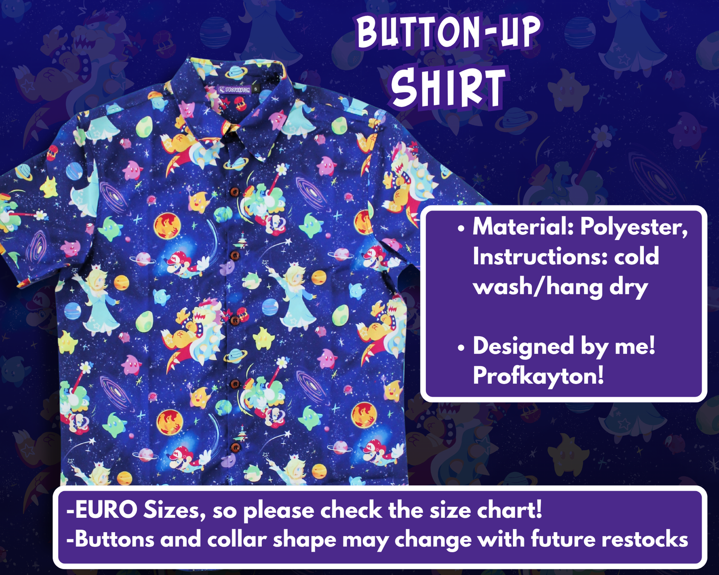 Mario Galaxy Button-Up Shirt
