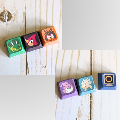 Sonic & Friends Keycaps  | Sonic Sega Hedgehog | Keyboard | Office Decor