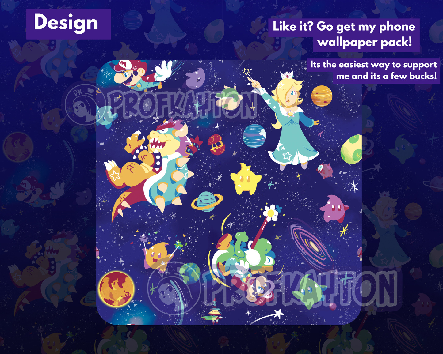Mario Galaxy Button-Up Shirt