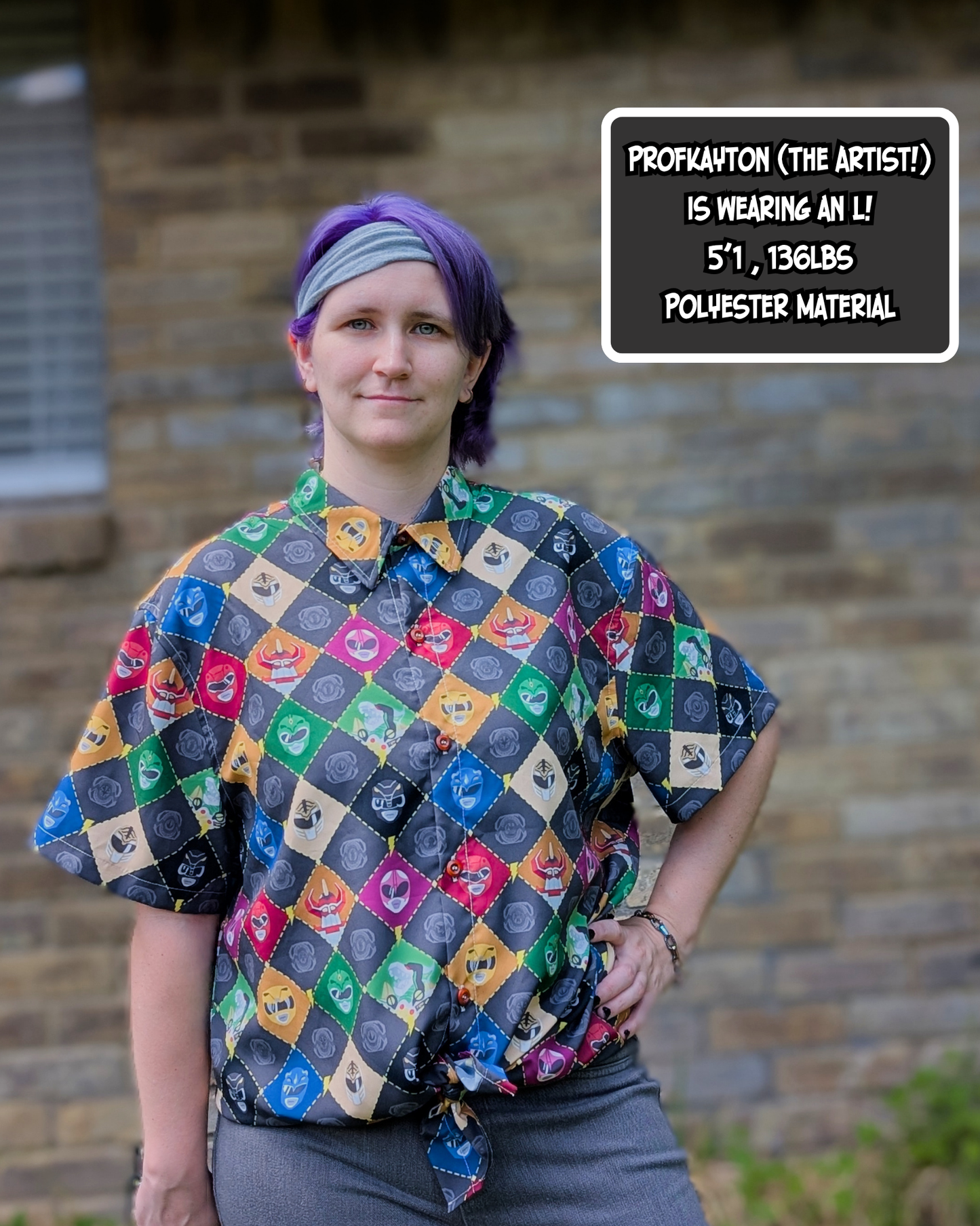 Power Rangers Button-Up Shirt