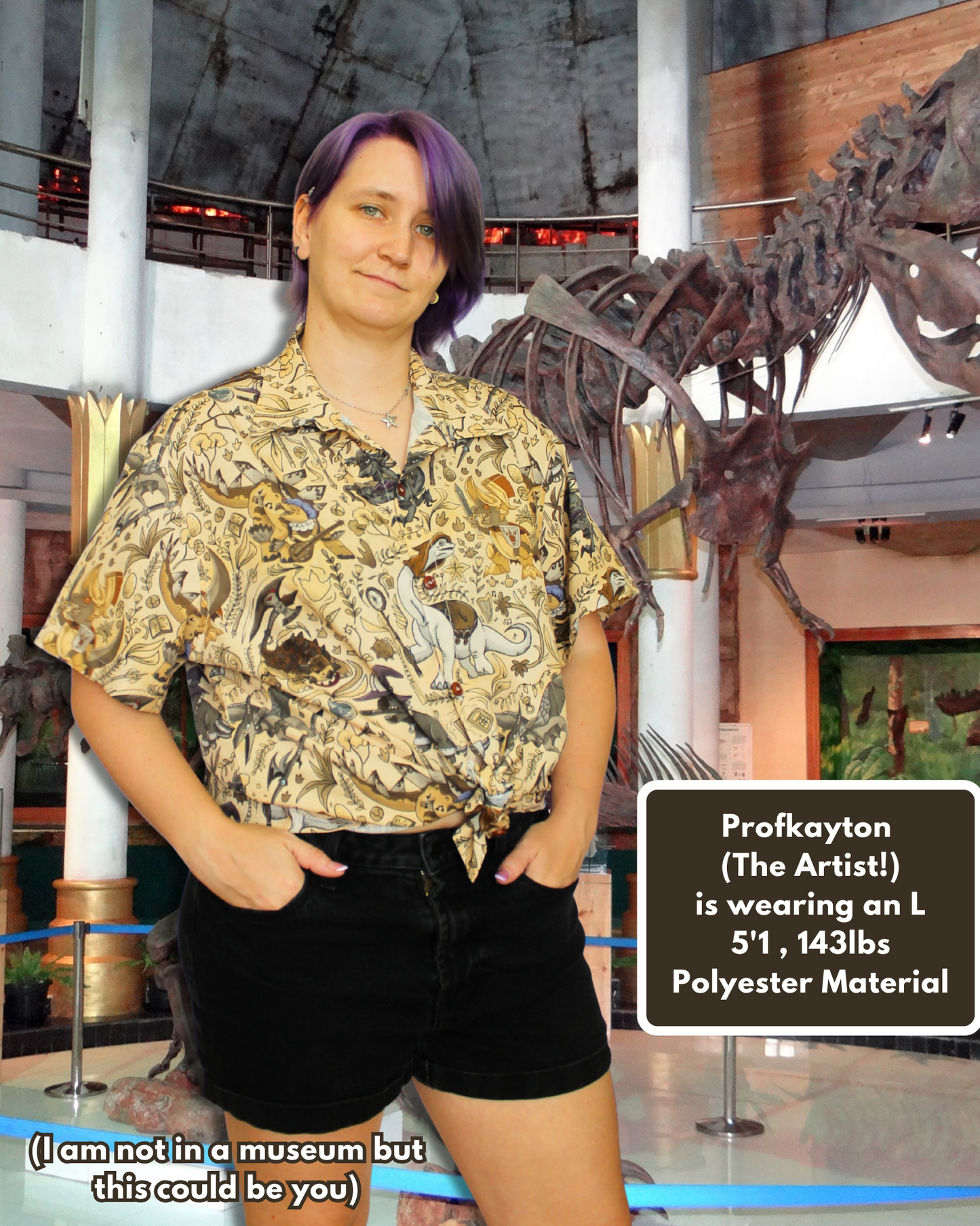 Dinosaur RPG Classes Button-Up Shirt