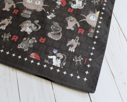 Team Rocket Bandana | Cowboy | Handkerchief/Mask - Cute Paisley Cotton