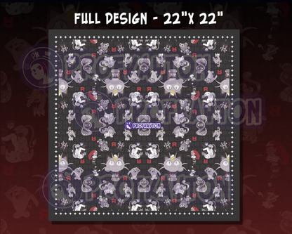 Team Rocket Bandana | Cowboy | Handkerchief/Mask - Cute Paisley Cotton