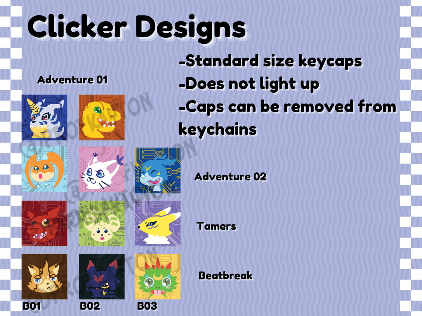 Digimon Keycap Clickers