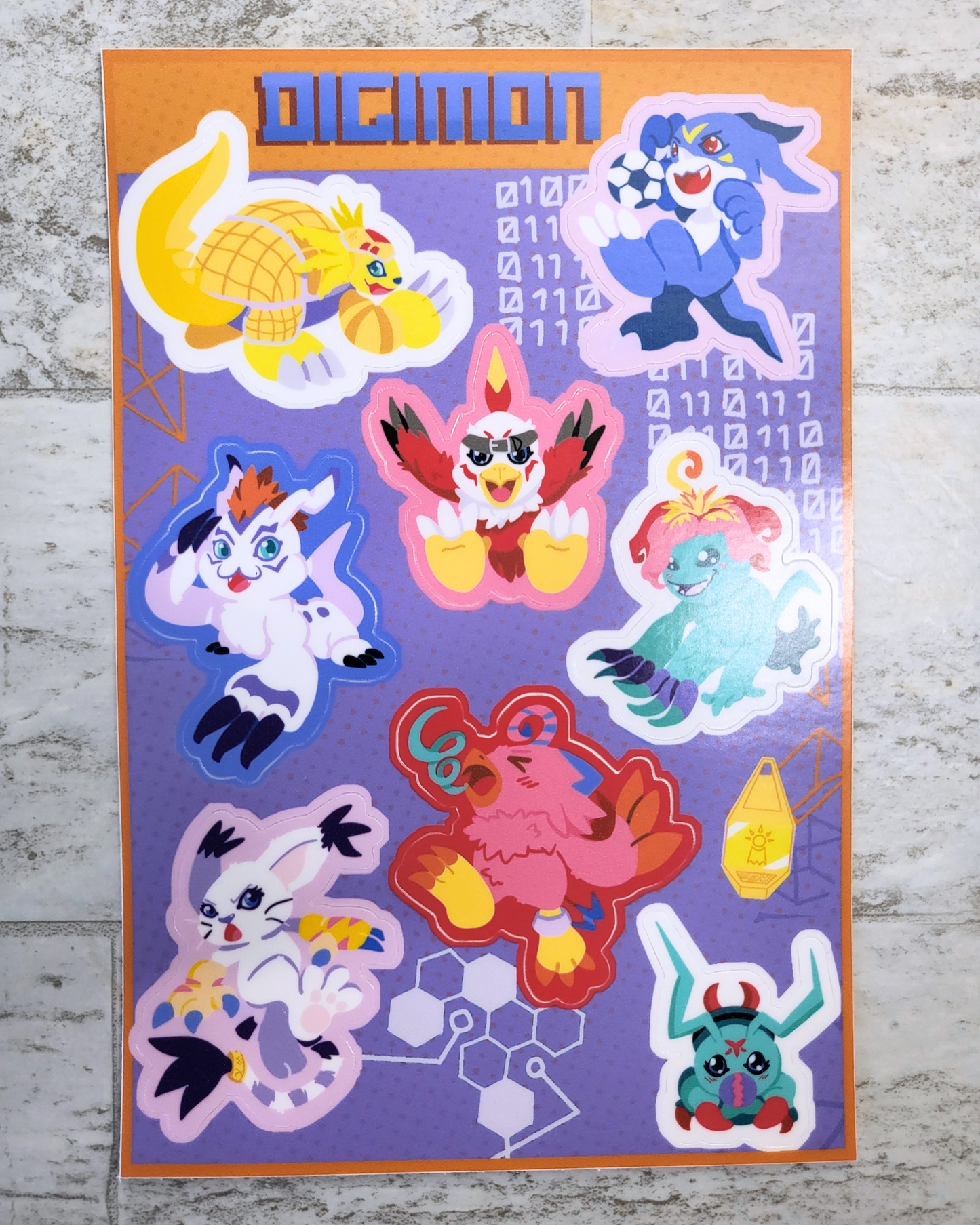 Digimon Rookies Sticker Sheet