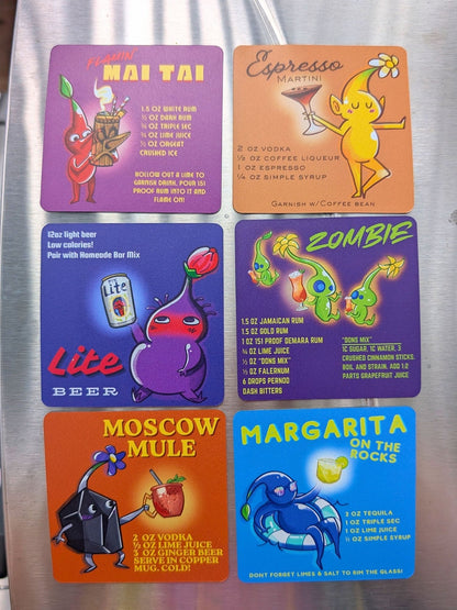 Pikmin Recipe Fridge Magnets
