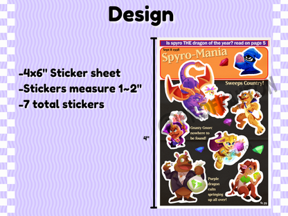 Spyro Sticker Sheet