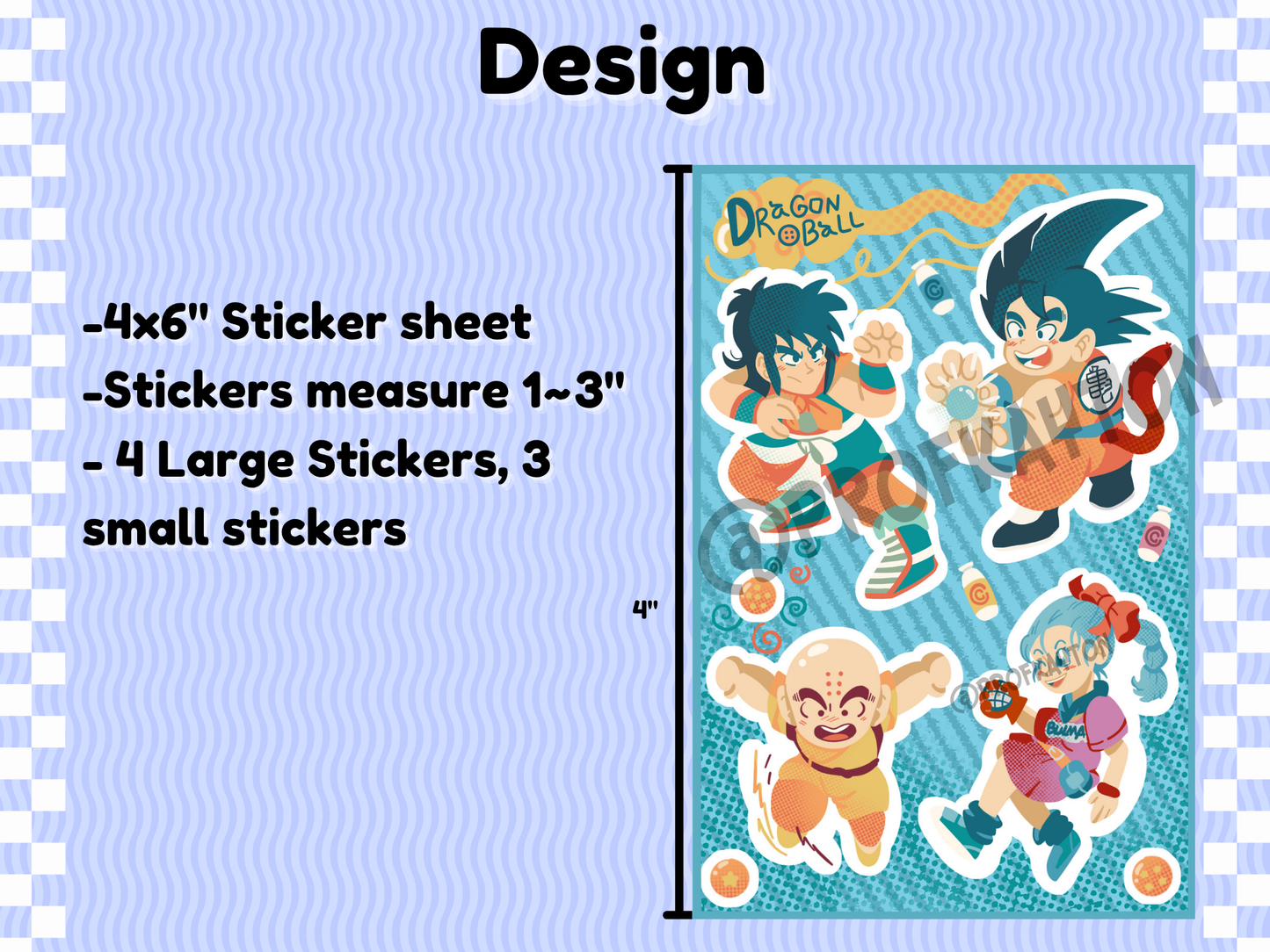 Dragonball Sticker Sheet