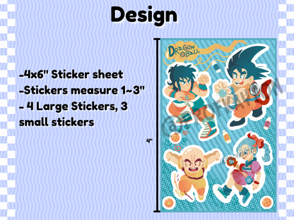 Dragonball Sticker Sheet