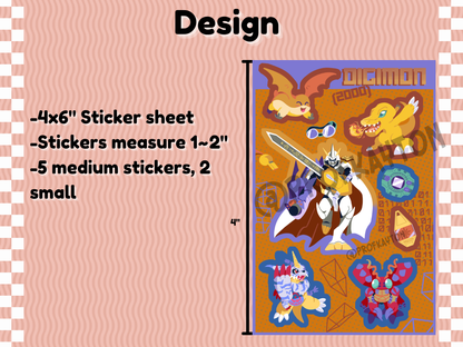 Digimon Movie Sticker Sheet
