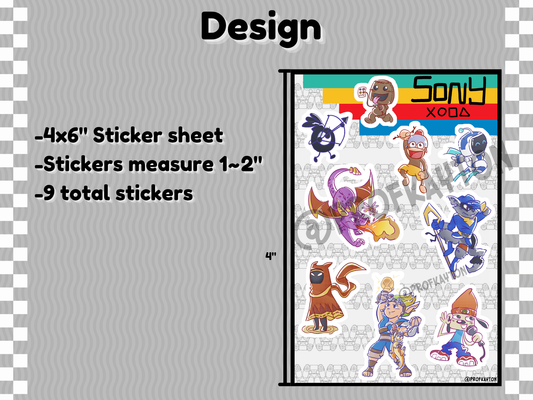 Sony Playstation Sticker Sheet