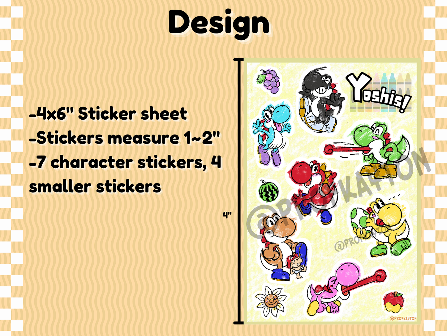 Yoshi Sticker Sheet