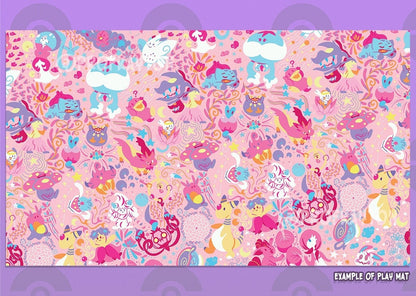 Pink Fairy Type Pokemon Mousepad / Playmat