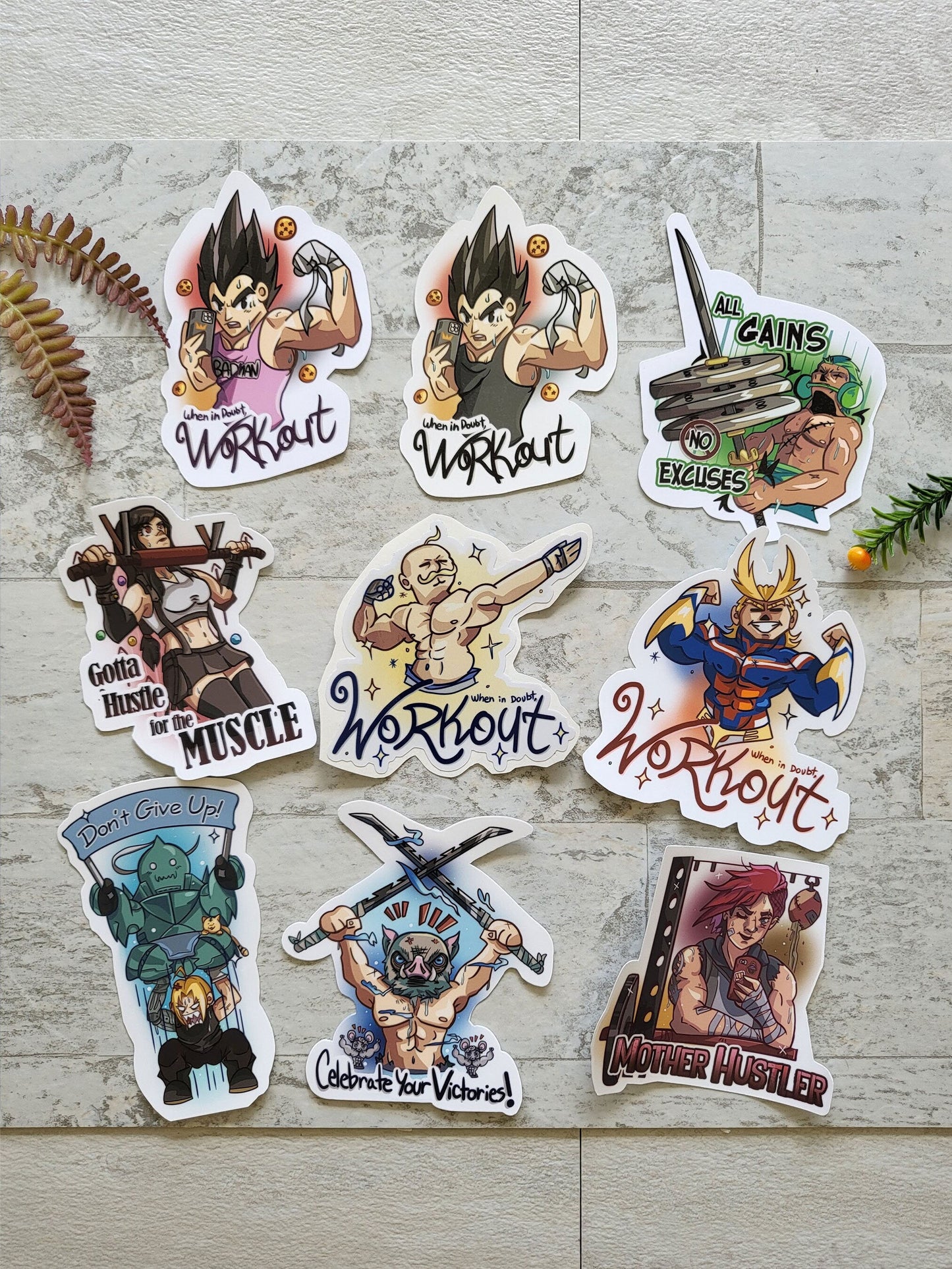 Anime Workout Stickers