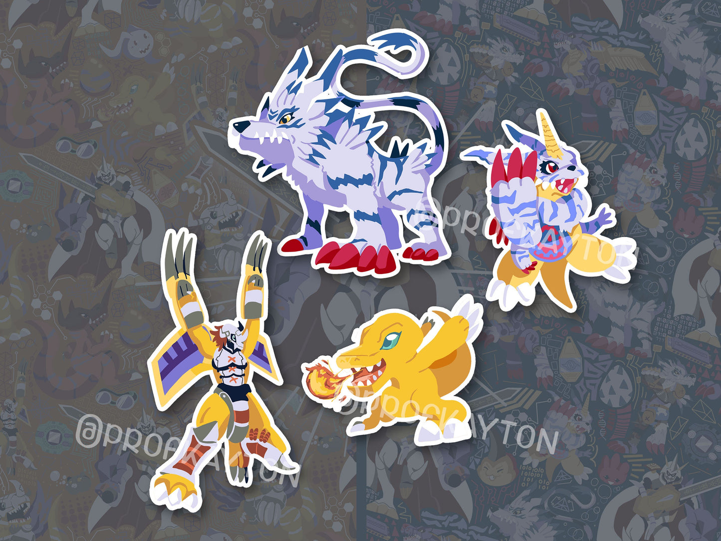 Digimon Agumon/Gabumon Keychains