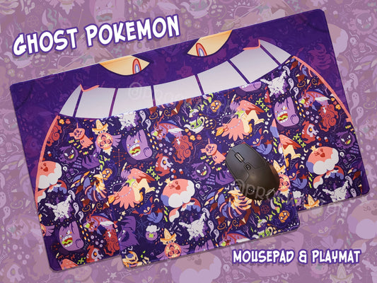 Ghost Type Pokemon Mousepad / Playmat