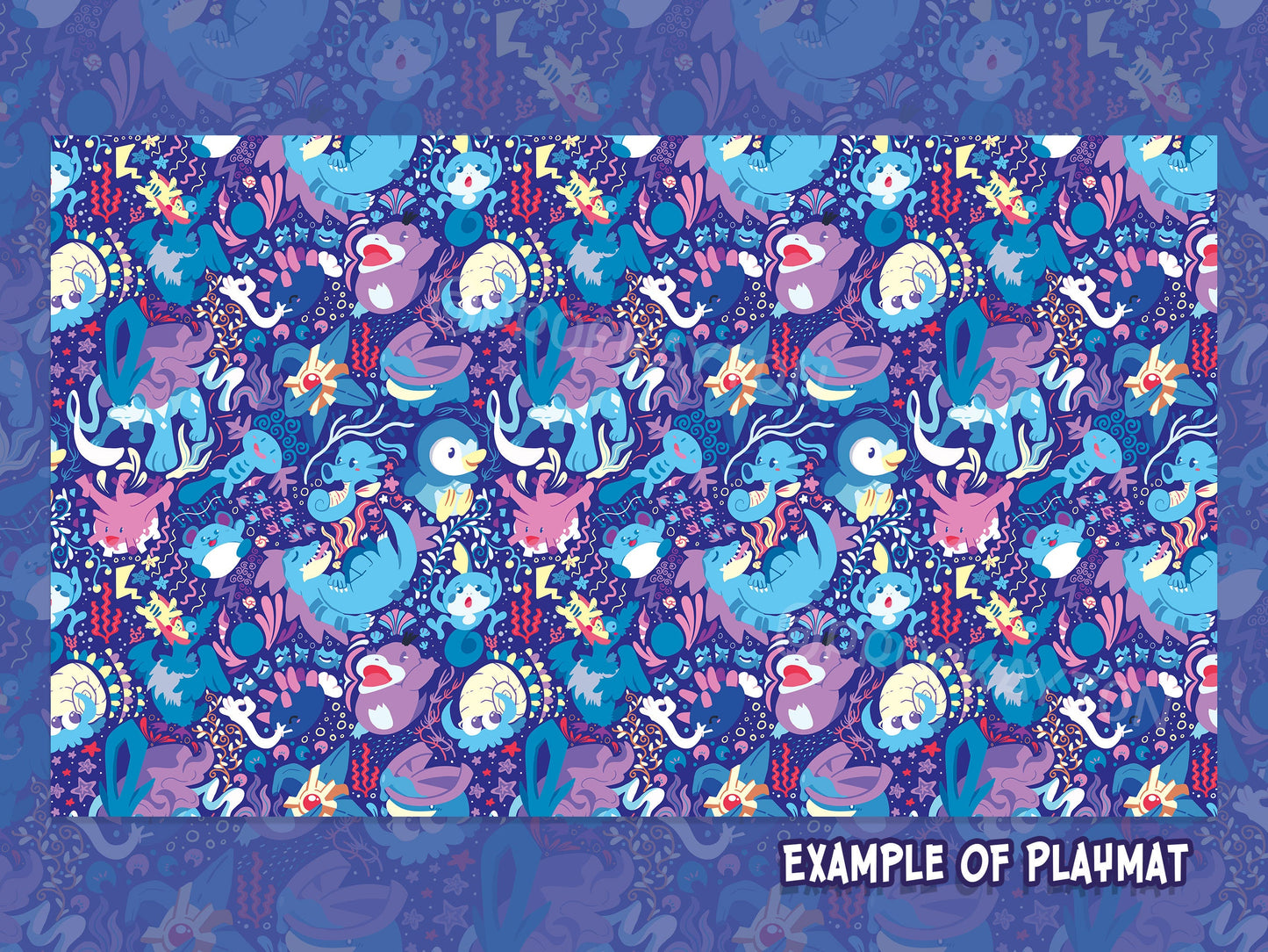 Water Type Pokemon Mousepad / Playmat