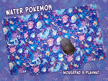 Water Type Pokemon Mousepad / Playmat