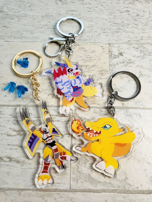 Digimon Agumon/Gabumon Keychains