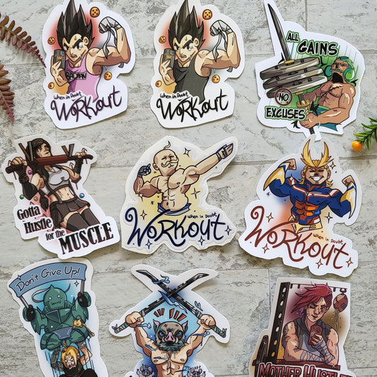 Anime Workout Stickers