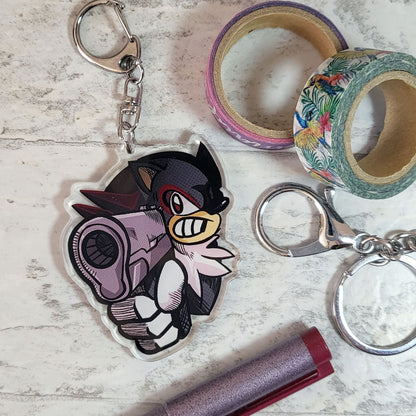 Shadow Angry Keychain