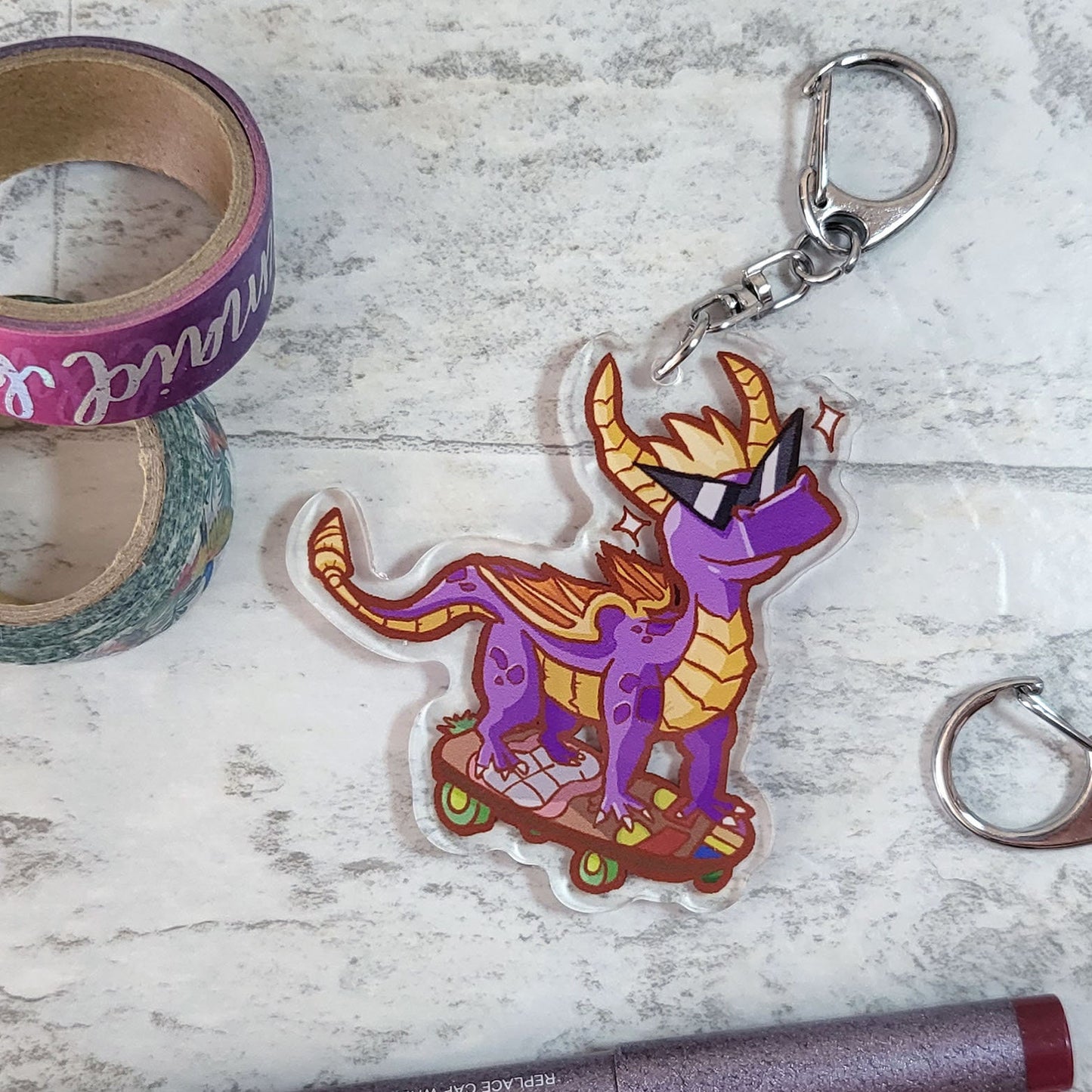 Sony Mascots Spyro & Jak Keychains