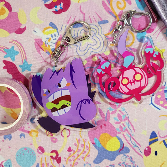 Gengar/Chandelure Ghost Keychains