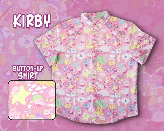 Nintendo Kirby Button-Up Shirt