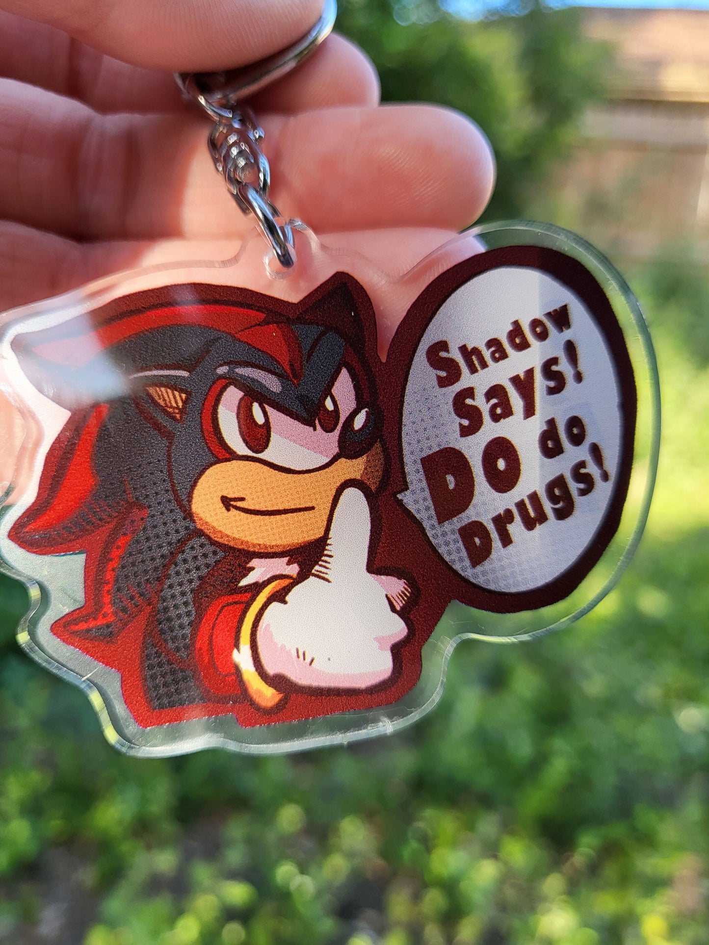 Sonic/Shadow Drugs Keychain
