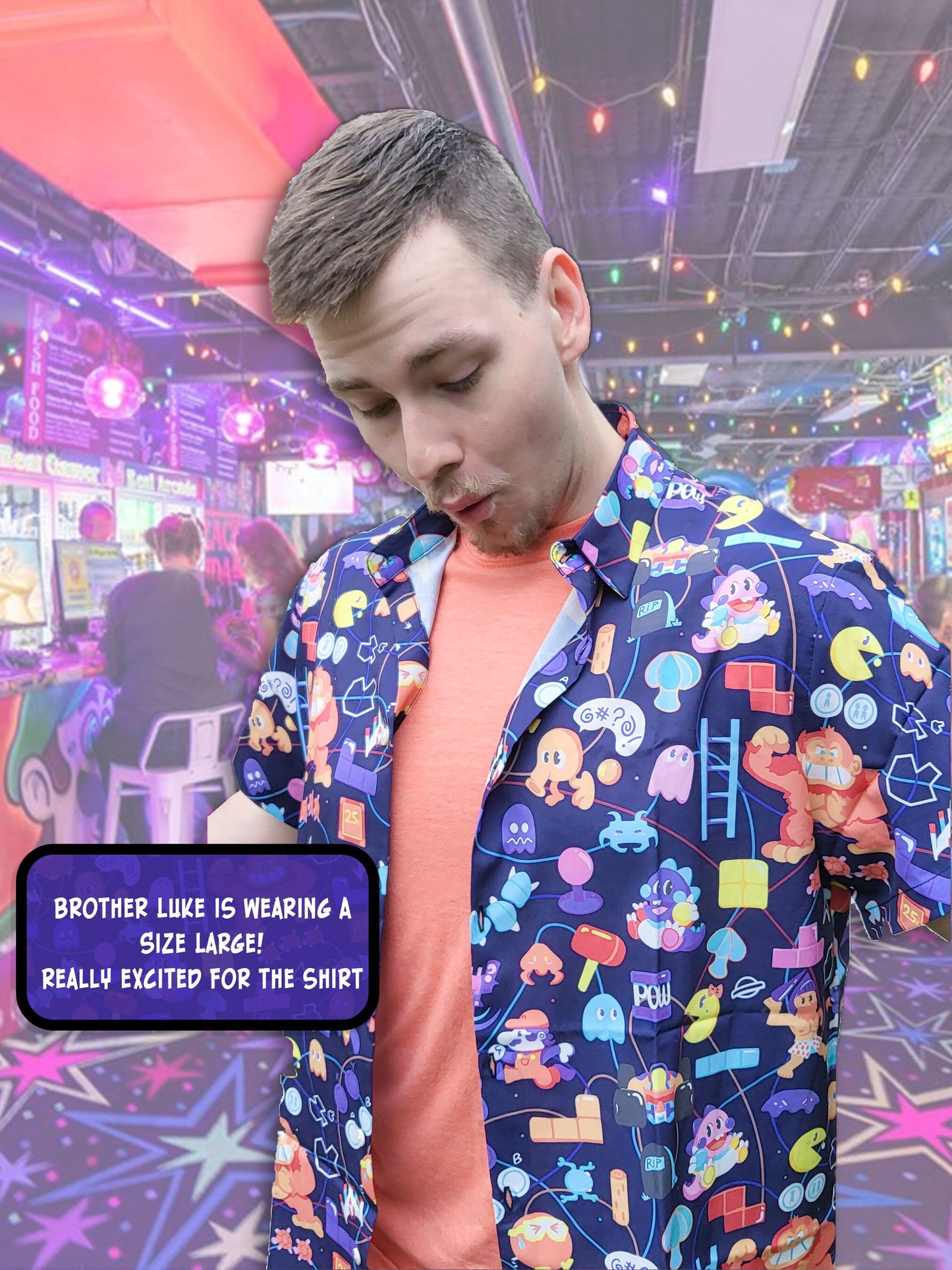 Arcade 80s Button-Up Shirt