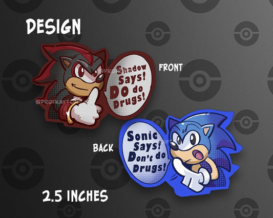 Sonic/Shadow Drugs Keychain