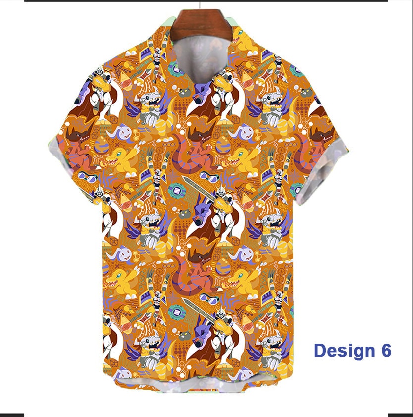 Digimon Agumon Button-Up Shirt