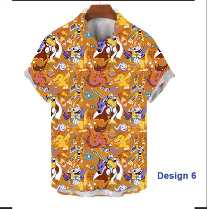 Digimon Agumon Button-Up Shirt