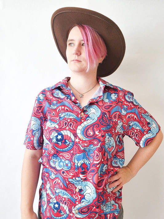 Texas Animals Button-Up Shirt