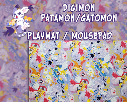 Digimon Gatomon Patamon Mousepad and Playmat