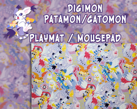 Digimon Gatomon Patamon Mousepad and Playmat
