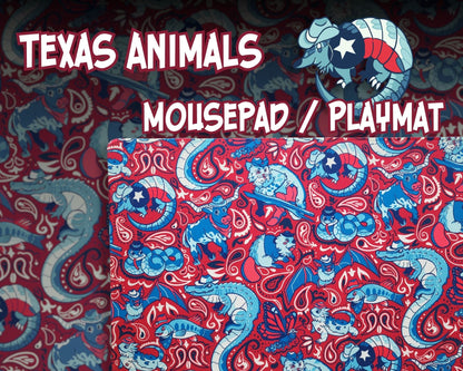 Texas Animals Mousepad / Playmat