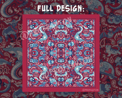 Texas Animal Bandana | Cowboy | Handkerchief/Mask - Cute Paisley Cotton