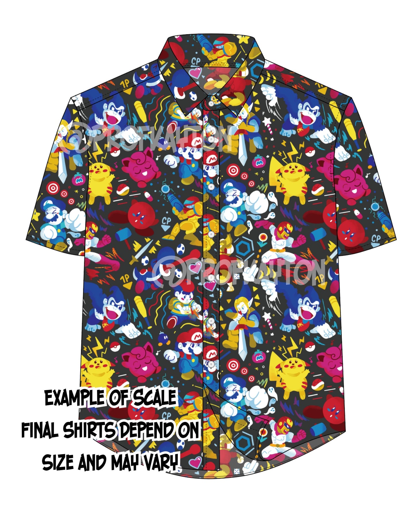 Nintendo Smash Bros Button-Up Shirt