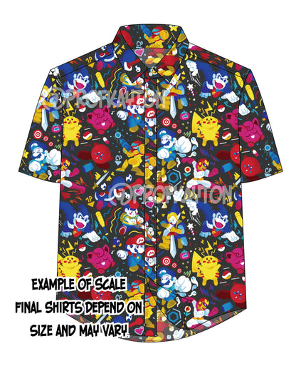 Nintendo Smash Bros Button-Up Shirt