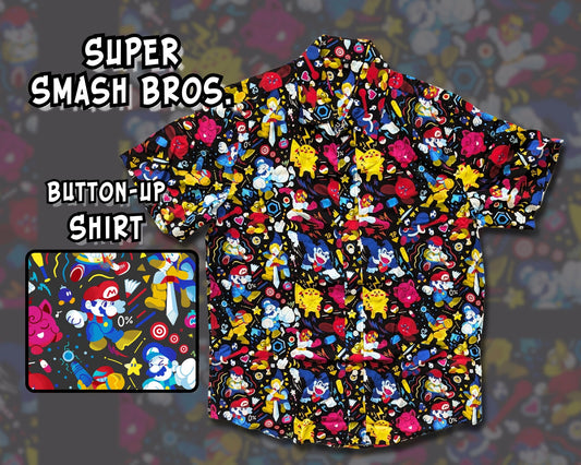 Nintendo Smash Bros Button-Up Shirt