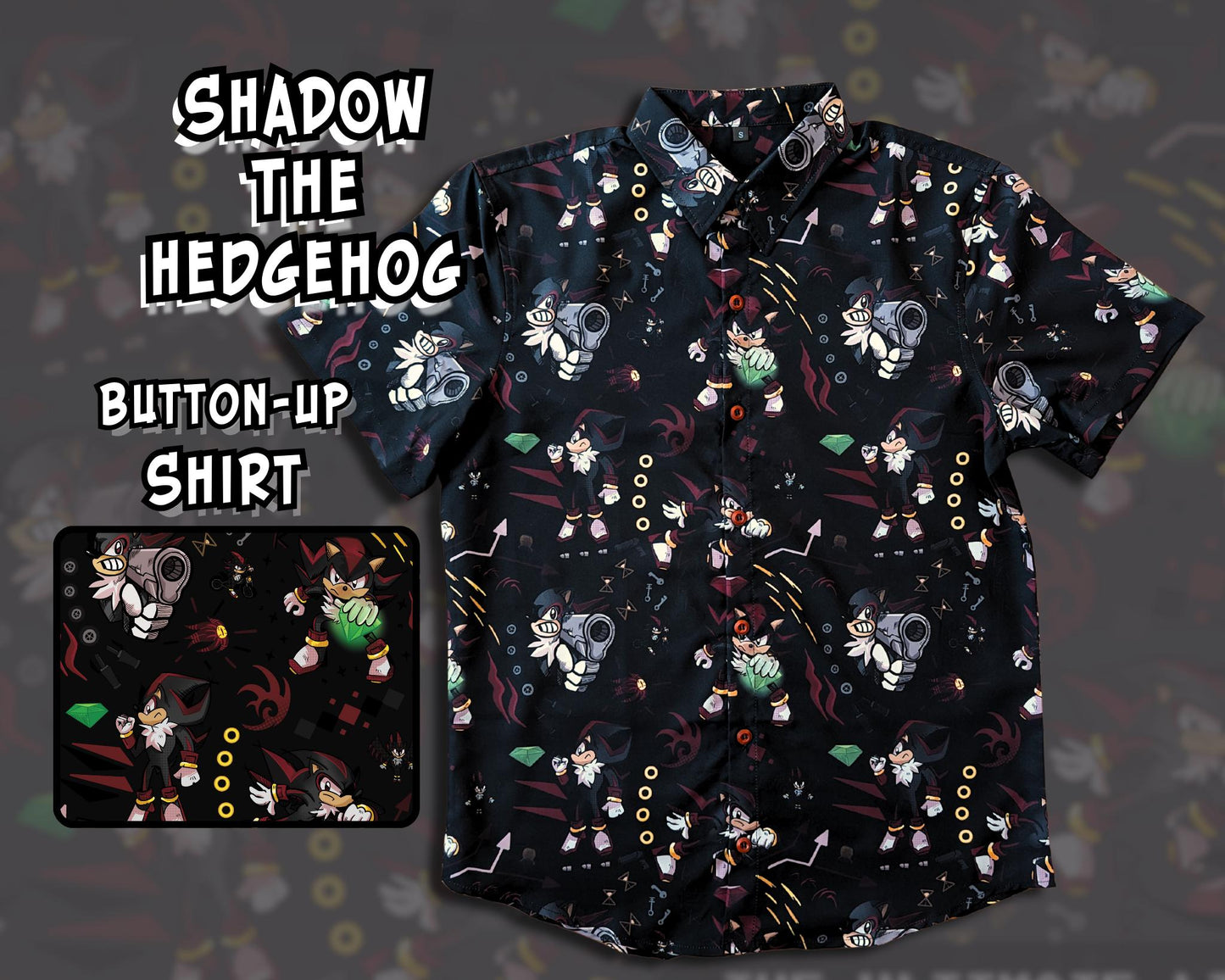 Sonic Shadow Button-Up Shirt