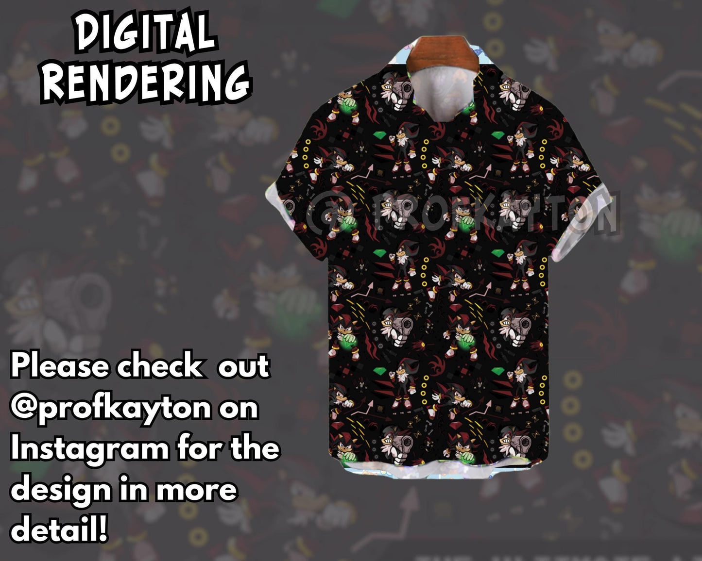 Sonic Shadow Button-Up Shirt